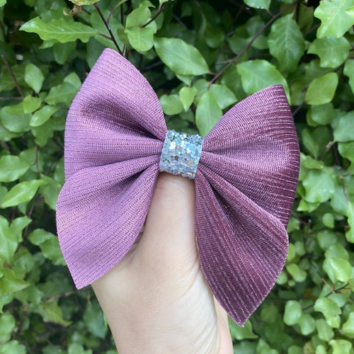 Luxe Velvet Sailor Bow (Mauve)