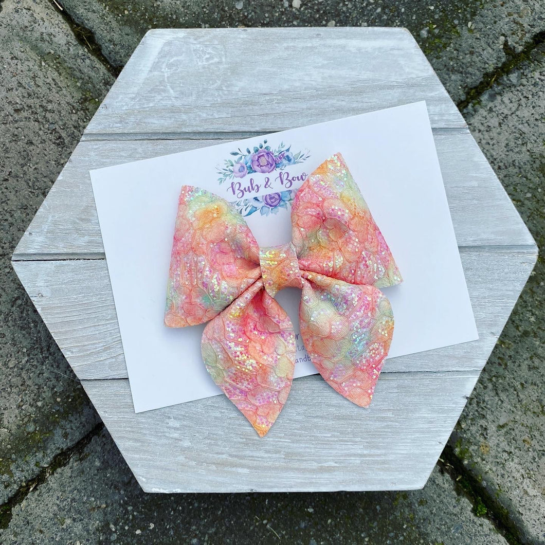 Watercolour Lace Sailor Bow