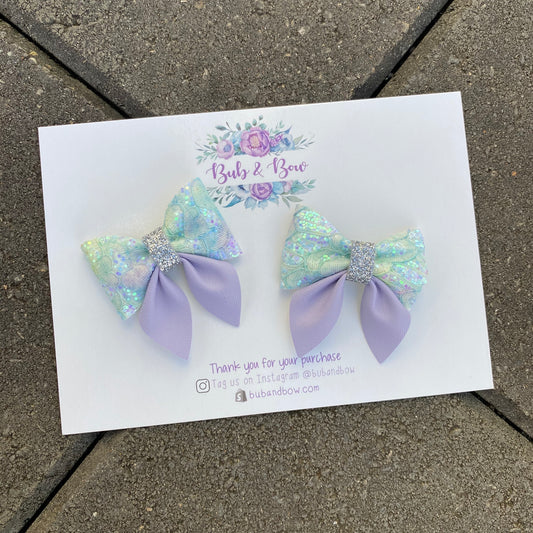 Watercolour Lace Mini Sailor Bows