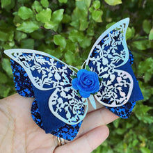 Load image into Gallery viewer, Filigree Butterfly Bow (Silver)