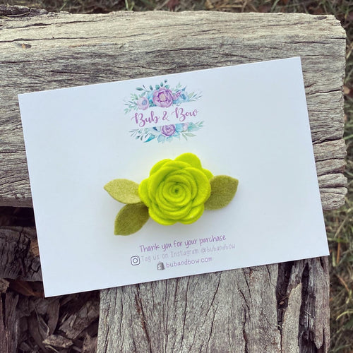 Mini Felt Bloom (Lime)