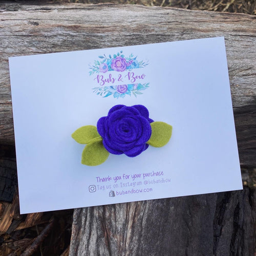 Mini Felt Bloom Single (Indigo)