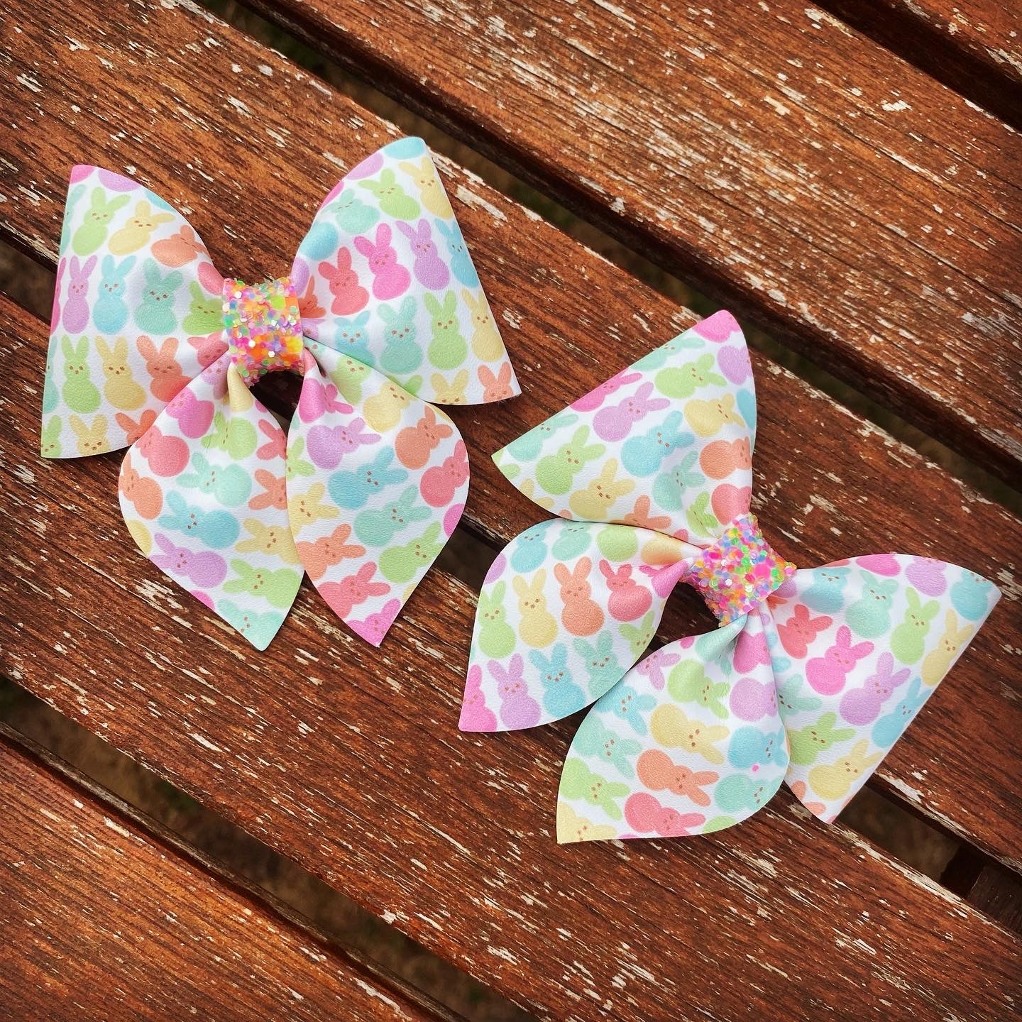 Rainbow Bunny Medium Sailor bow